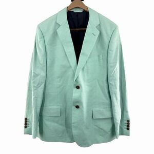 Vineyard Vines Turquoise Linen Cotton Sport Coat 2 Button Blazer Men's 44R VTG